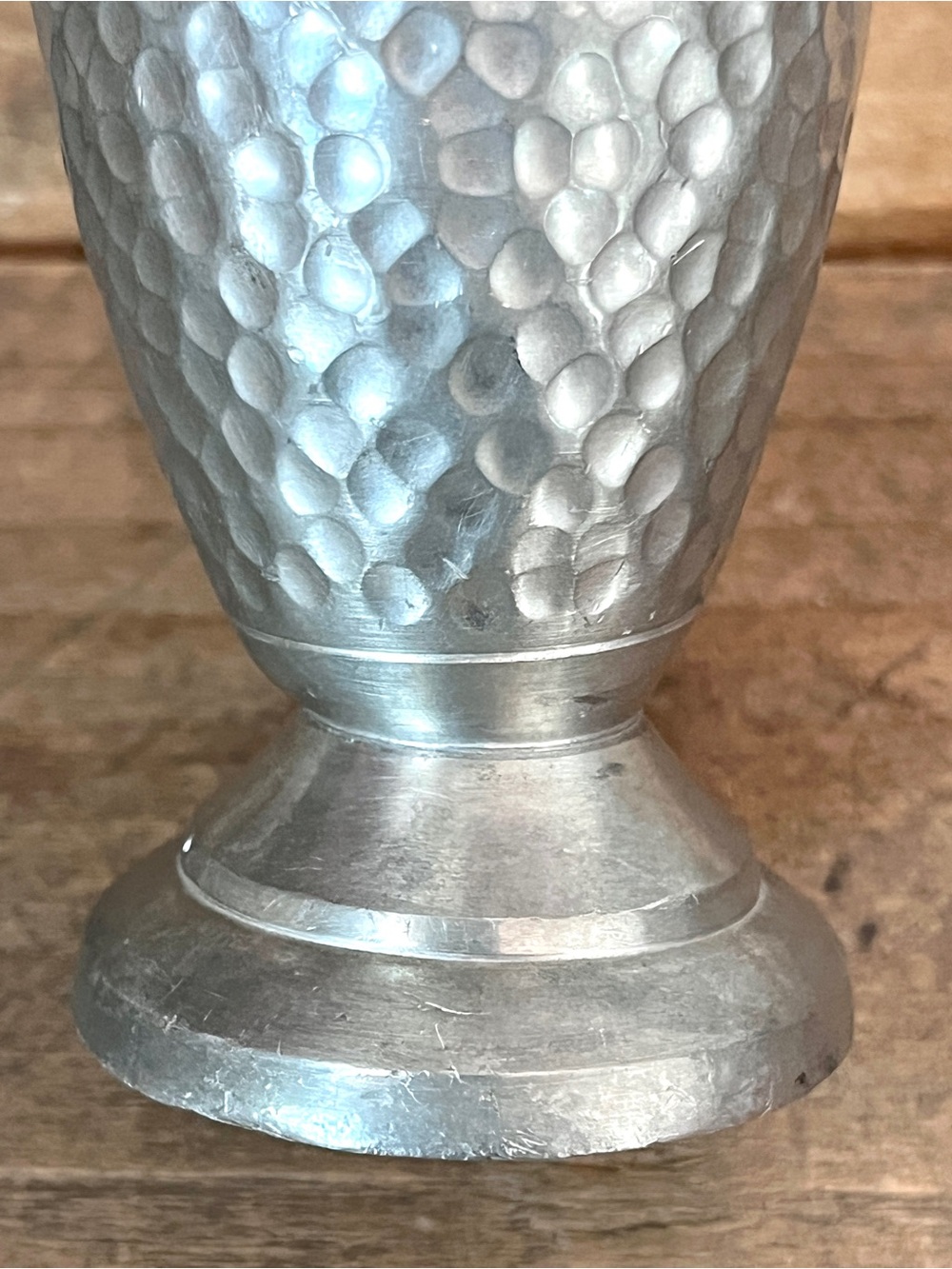 Vintage Heavy TKF Handmade Indonesia Hammered Pewter Ewer Pitcher - Picture 6 of 11